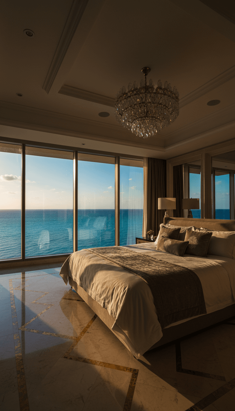 Suite de resort de lujo con vista al mar